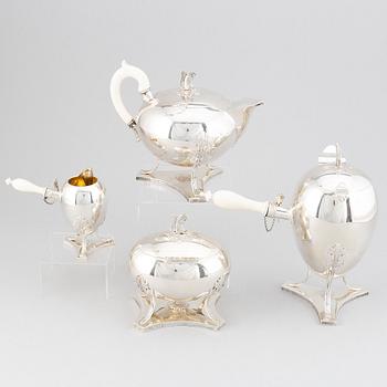 A Swedish Empire-style silver coffee- and tea-set, mark of CG Hallberg, Stockholm 1912-1914.