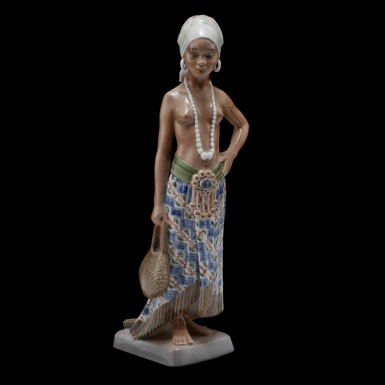 FIGURIN, porslin, Dahl Jensen, Danmark, 1900-talets andra hälft.