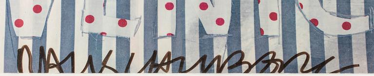 ROBERT RAUSCHENBERG, affisch, signerad.