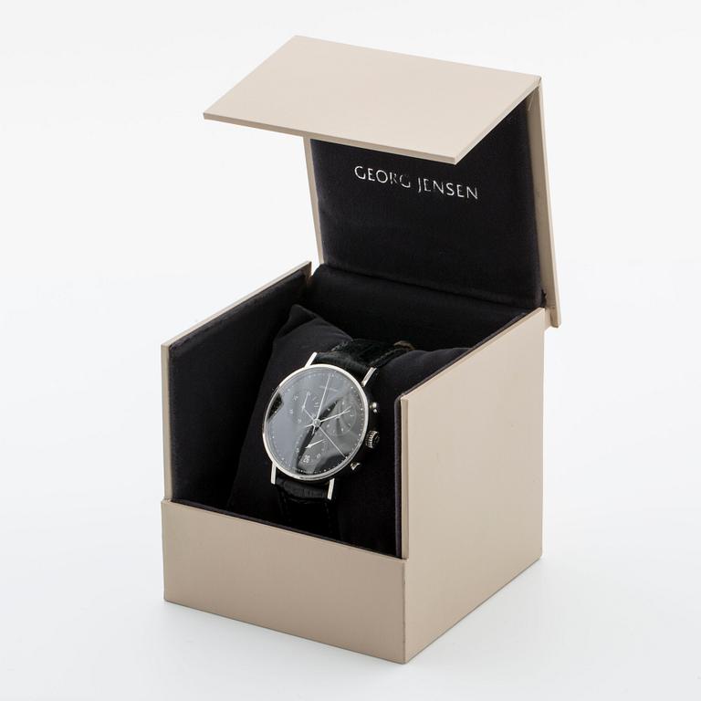 GEORG JENSEN, armbandsur, kronograf design Henning Koppel, 38 mm,