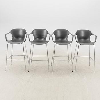 Kasper Salto, bar stools 4 pcs "KS 69 NAP" for Fritz Hansen 2017.