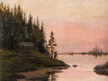 Ellen Favorin, Rantamaisema ilta-auringossa.