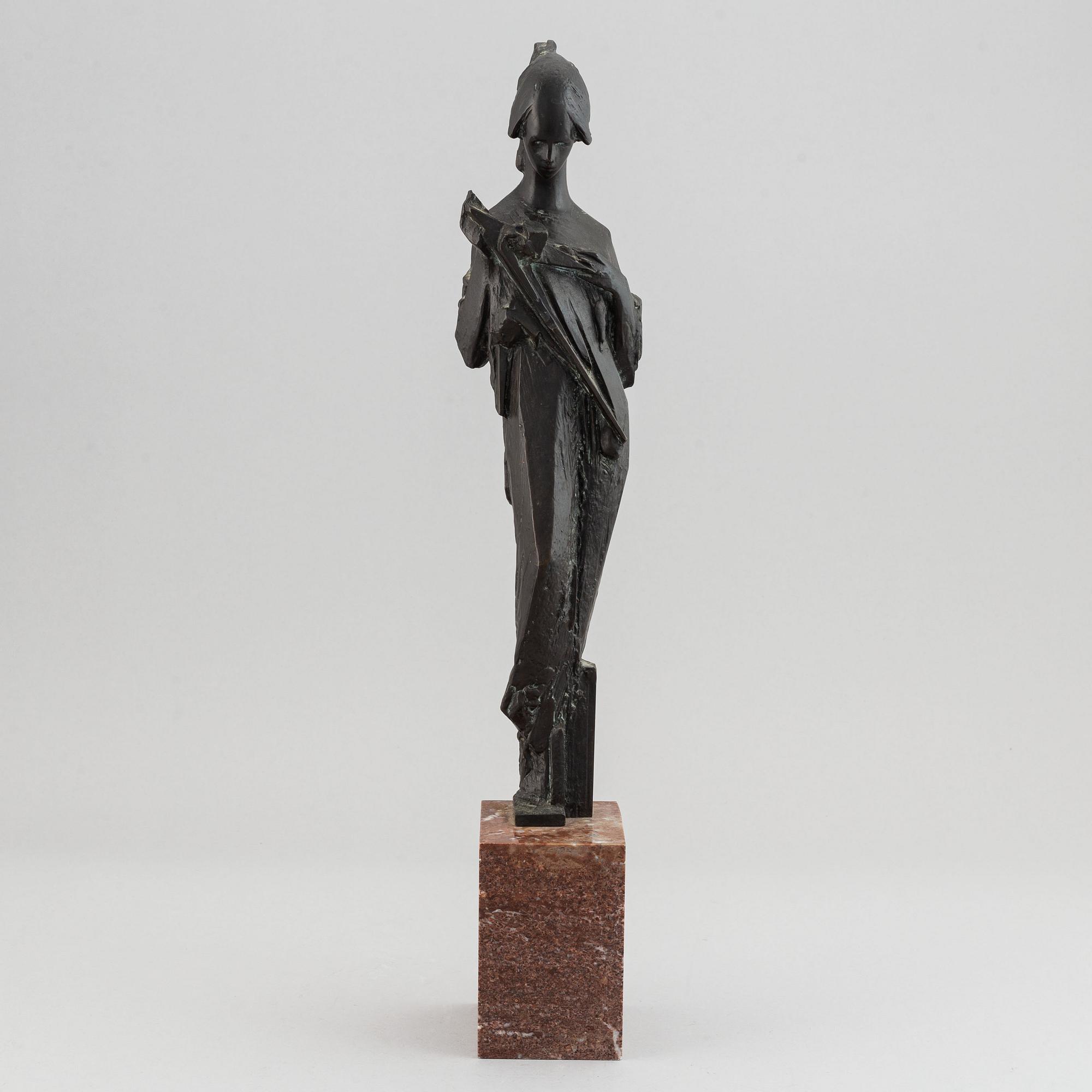 Jan Hána, efter. Skulptur. Signerad. Brons, höjd 54,5 (ink bas).