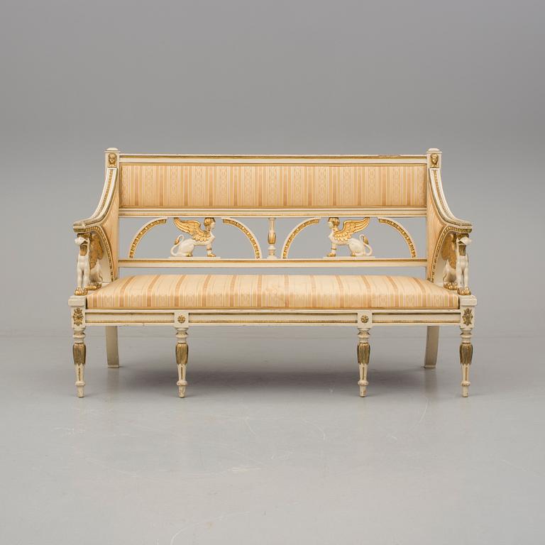 SOFFA, sengustaviansk stil, omkring 1900.