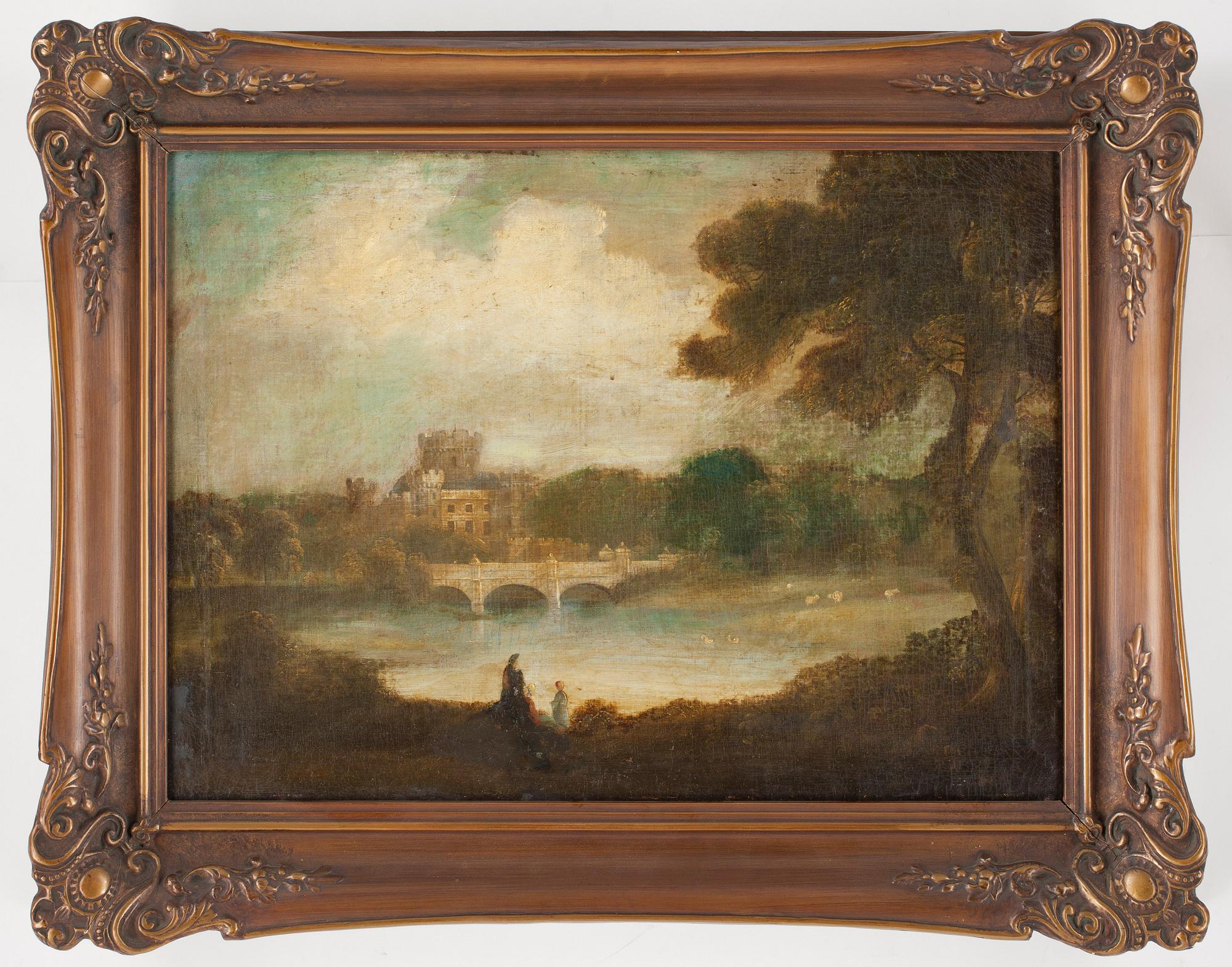 OKÄND KONSTNÄR, olja på duk, 1700/1800-tal.