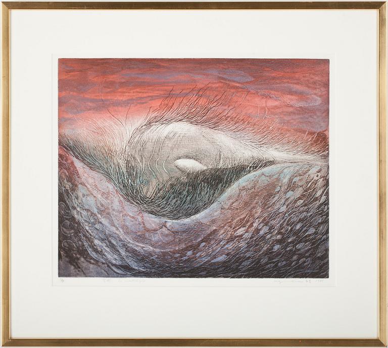 OKÄND KONSTNÄR, etsningar 6 st, Japan, otydl. signatur, numrerade.