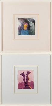 ERKKI PIRTOLA, water colors, 2 pcs, signed and dated -74 & -75.