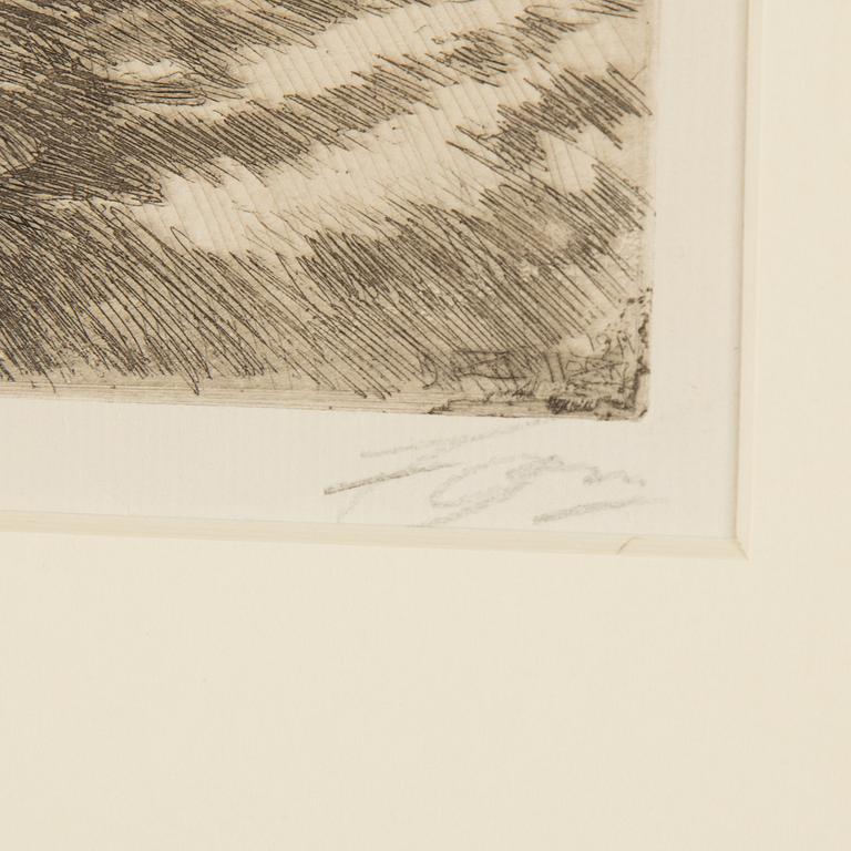 ANDERS ZORN, etsning, signerad med blyerts samt signerad och daterad i plåten 1911.