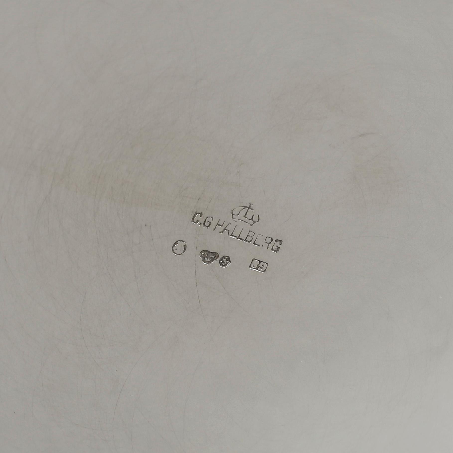 STOP, silver, CG Hallberg, Stockholm 1933. Ca 471 g.