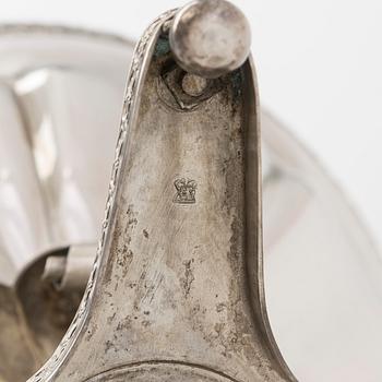 A lidded silver sugar bowl, maker's mark of Carl Johan Österman, Turku, Finland 1842.