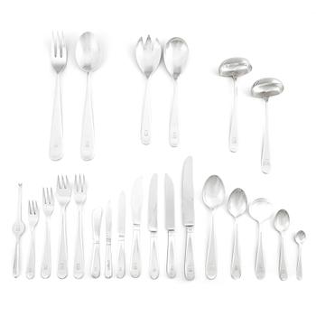 An Atelier Borgila 135 pieces set of silver flatware, Stockholm 1944.