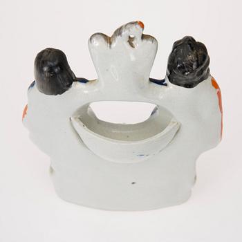 KLOCKSTÄLL, porslin, Staffordshire 1800-tal.