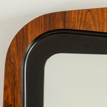 A swedish 1950s-60s mirror, Glas & Trä, Hovmantorp. Signed with label.