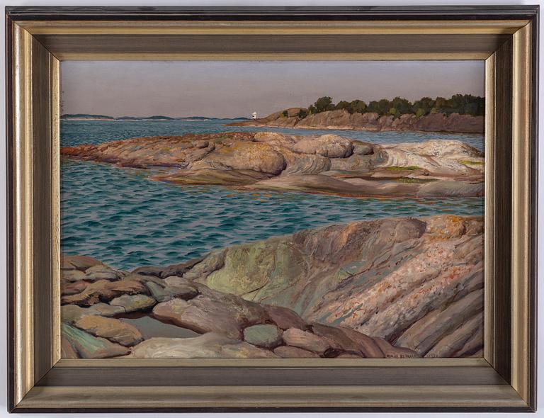 OSKAR BERGMAN, oil on panel, signed and dated 1934.