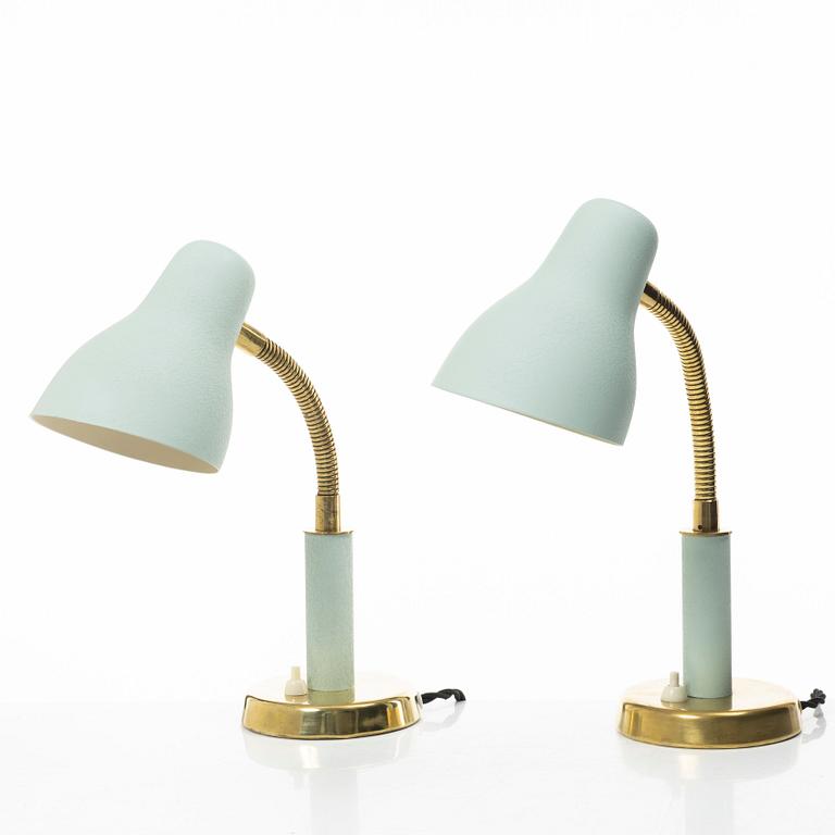Bertil Brisborg, bordslampor, ett par, modell 32535, Nordiska Kompaniet, 1950-tal.