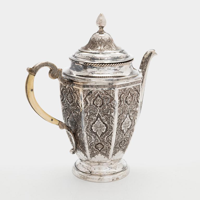 Kaffekanna, silver, Persien (Iran), Pahlavidynastin.