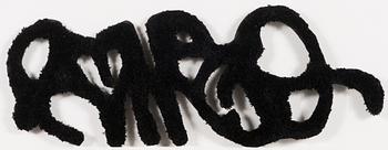 Niina Mantsinen & Romeo, hand tufted rug, laid on board, a tergo digned and dated 2018, numbered 4/5.