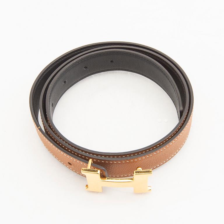 Hermès, a leather belt Constance 2021.