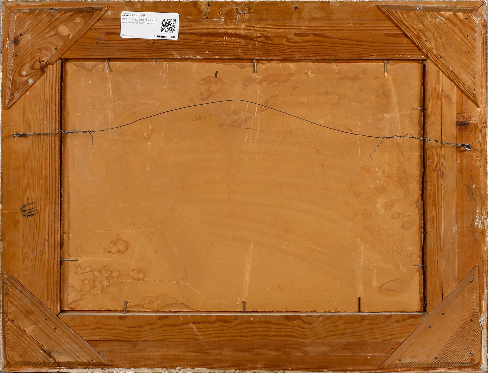 PER DANIEL HOLM, olja på pannå, monogramsignerad.