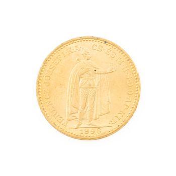 Gold coin, Hungary, 20 Korona, 1898.