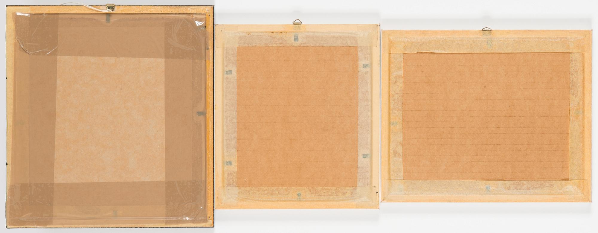 Enno Ootsing, a set of two woodcuts and one linout, signed and dated 1984, 1985 and 1993.