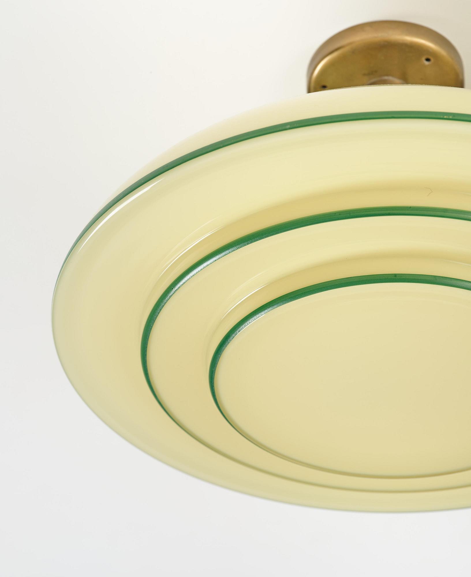 Harald Notini, taklampor, ett par, modell "10755", Arvid Böhlmarks Lampfabrik, Stockholm, 1930-tal.
