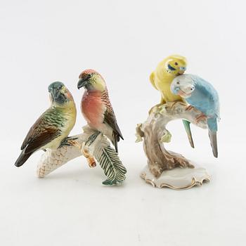 Figurines 6 pcs including Hutschenreuther Germany 20th century porcelain.