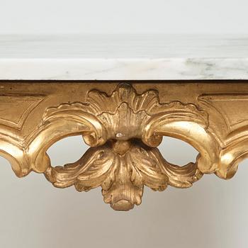 A Swedish Royal Rococo mid 18th century table, belonged to Lovisa Ulrika (Queen of Sweden 1751-1771).