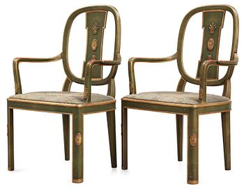506. A pair of Otar Hökerberg armchairs, Sweden ca 1925,
