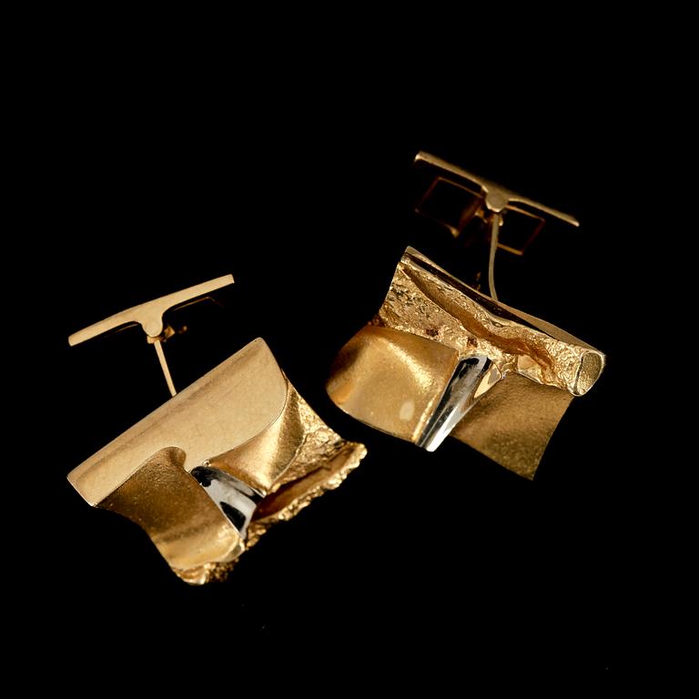 MANSCHETTKNAPPAR, ett par, 18k guld, Lapponia, Finland, 1979. Vikt 17g.