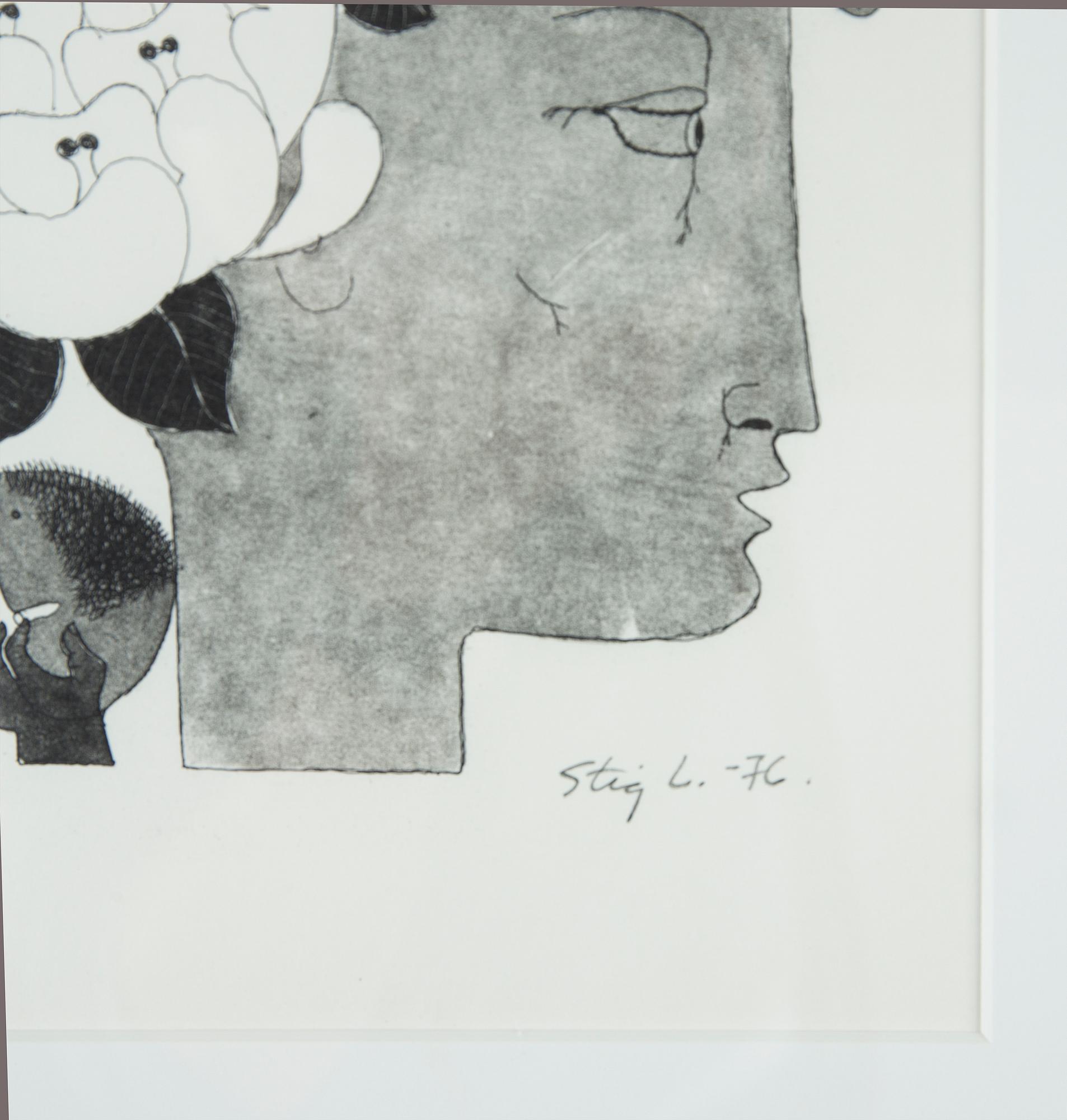 STIG LINDBERG, litografi, signerad o numrerad 211/250. Daterad - 76.
