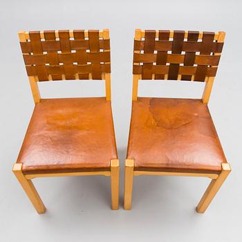 AINO AALTO, STOLAR, ett par, 615, Artek, 1900-talets mitt.