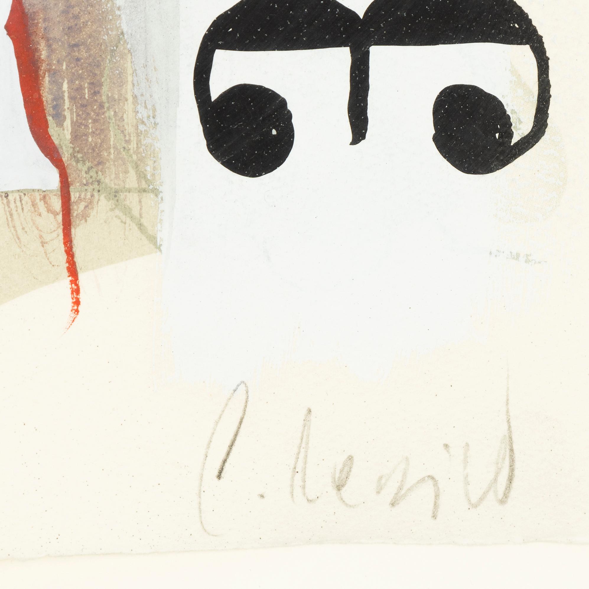 Carsten Regild, mixed media on paper, signed.