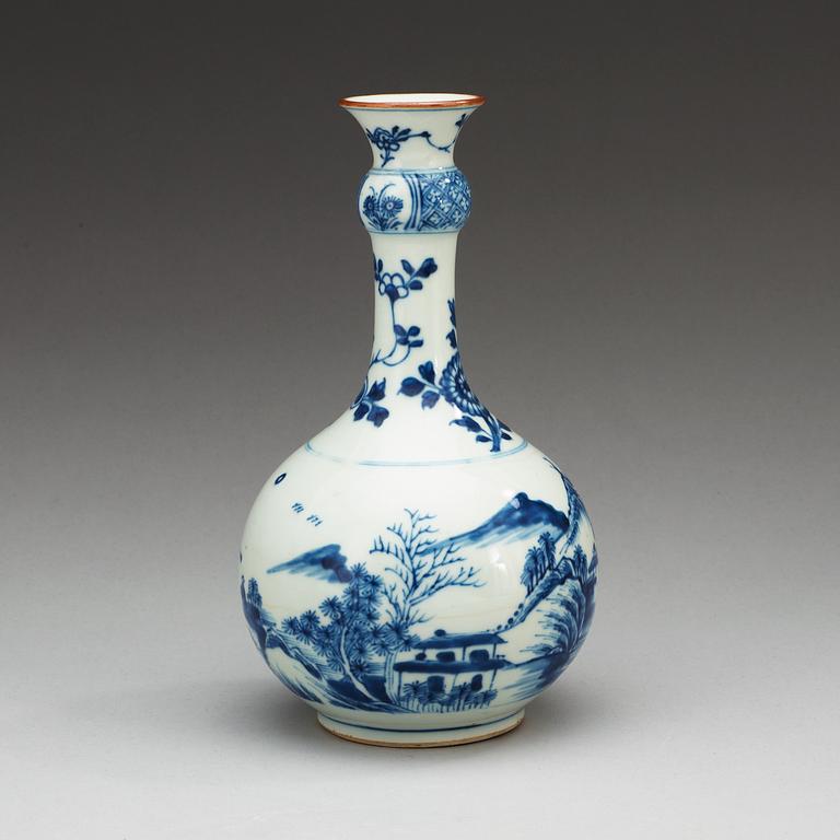 A blue and white vase, Qing dynasty, Qianlong (1736-95).