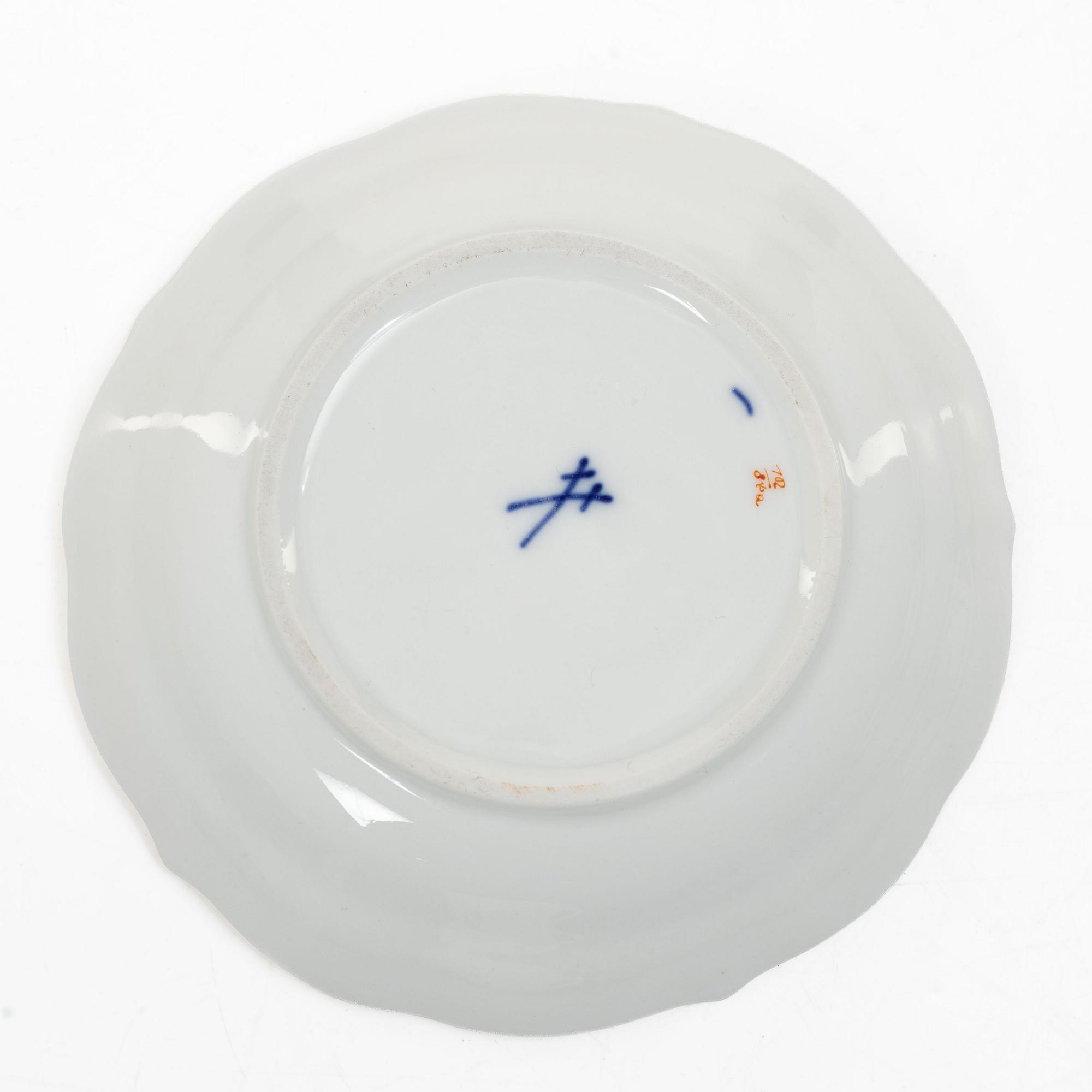Meissen, An 11 part "Meissen Floral" (Saxon flower) porcelain coffee service, 20th century.