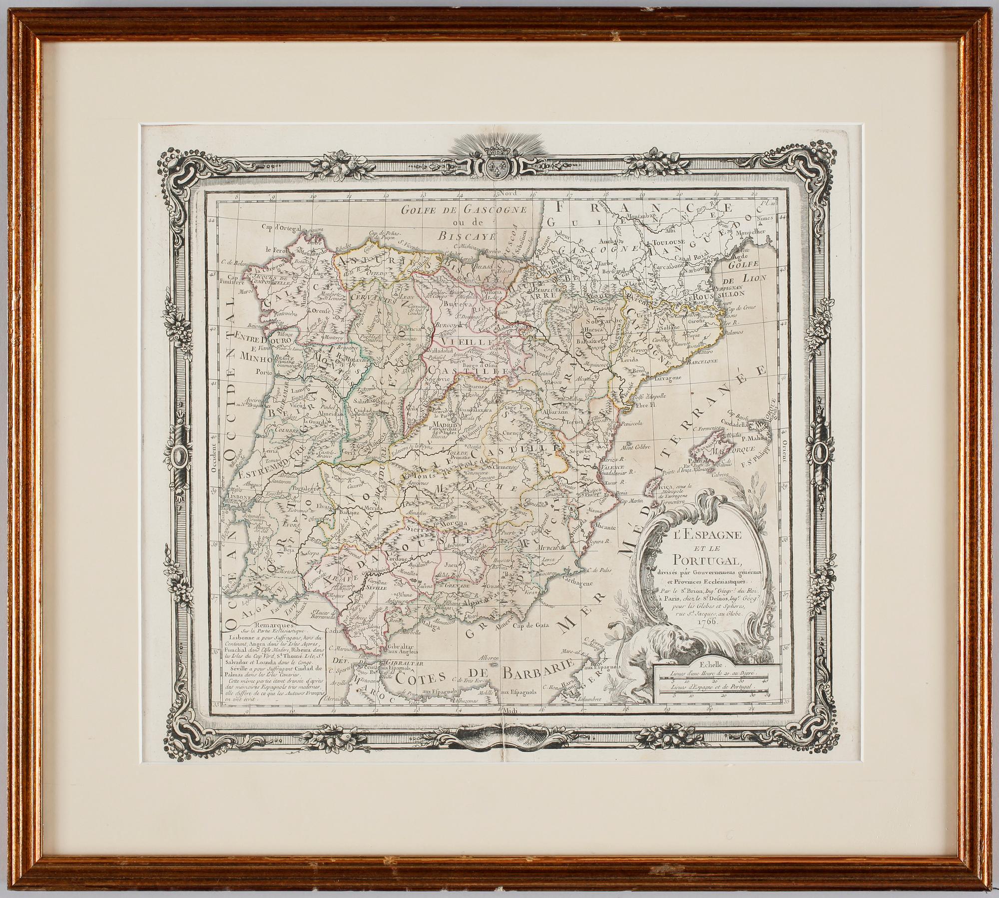 KARTA, "Spanien", 1766.