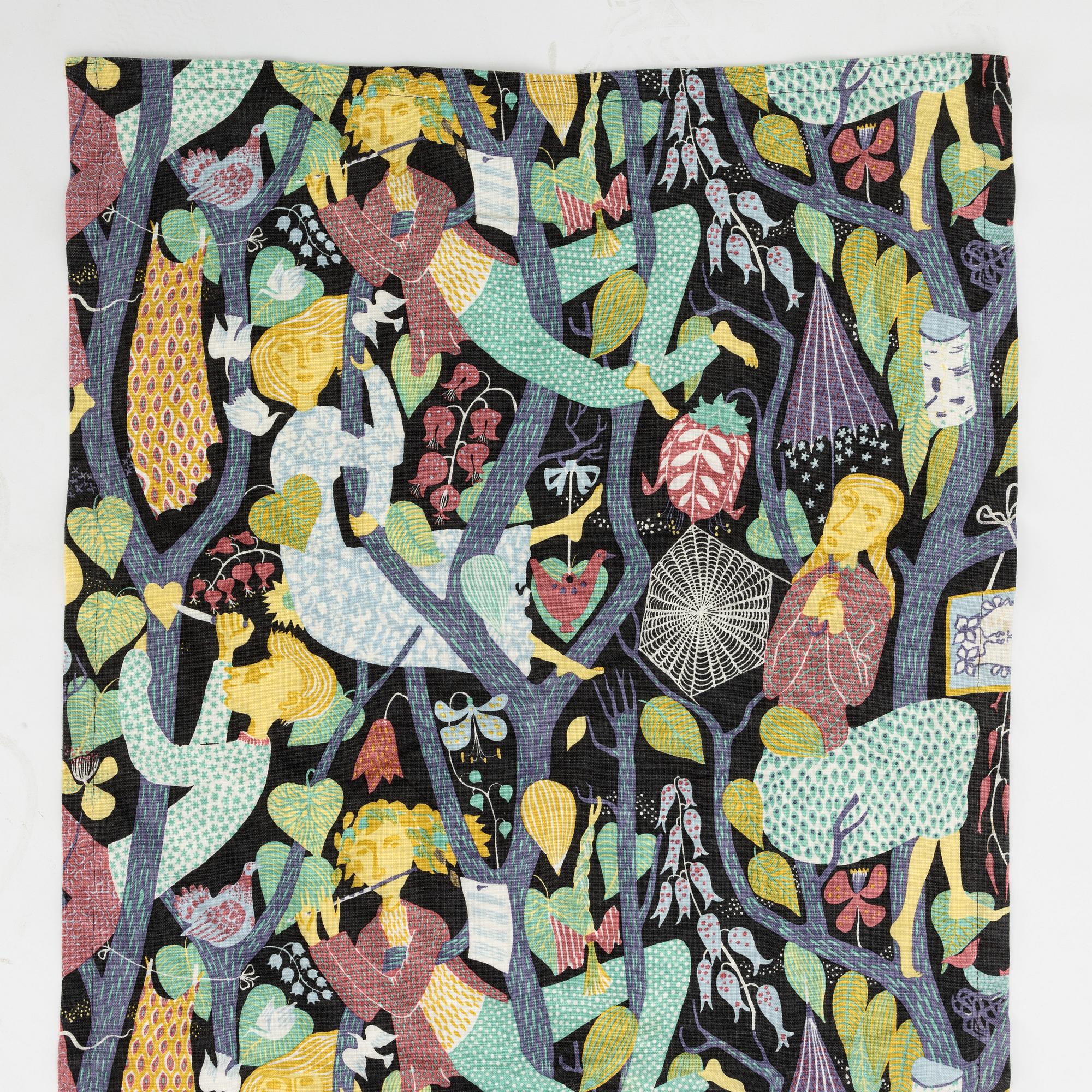 Stig Lindberg, gardiner, 4 st, "Melodi".