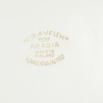 TALLRIKAR, 8 st, flintgods, "Crayfish", Arabia, 1900-talets andra hälft.