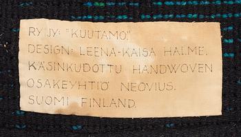 Leena-Kaisa Halme, a carpet, "Kuutamo" (Månsken). knotted pile, ca 176 x 119 cm, Osakeyhtiö Neovius, Finland.