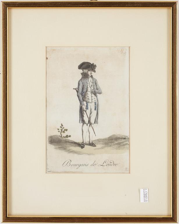 KOLORERADE TRYCK, 3 st. 1800/1900-tal.