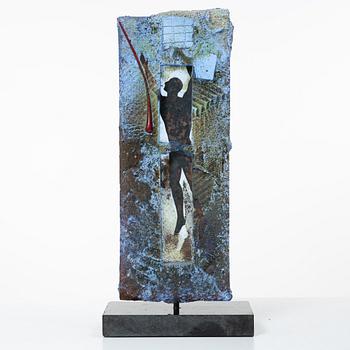 Bertil Vallien, Sculpture, sand-cast glass, Kosta Boda, unique, 1991.