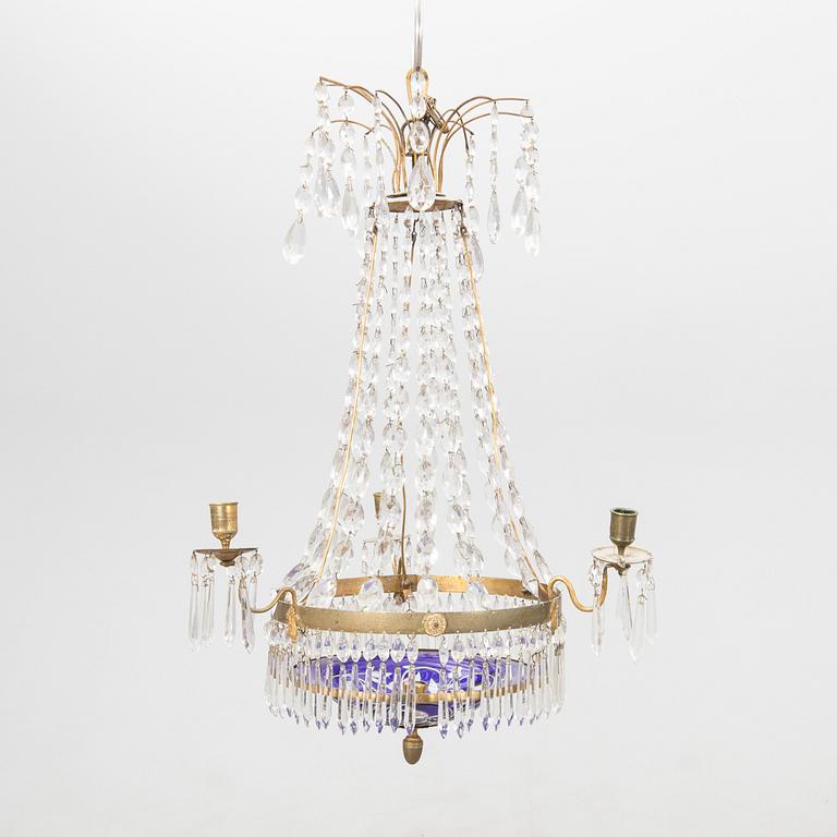 Chandelier in the late Gustavian style, 19th century.