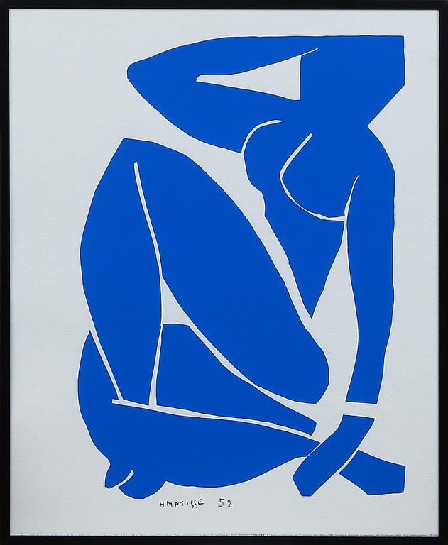 HENRI MATISSE, efter, serigrafi. Signerad och daterad 52 i trycket.