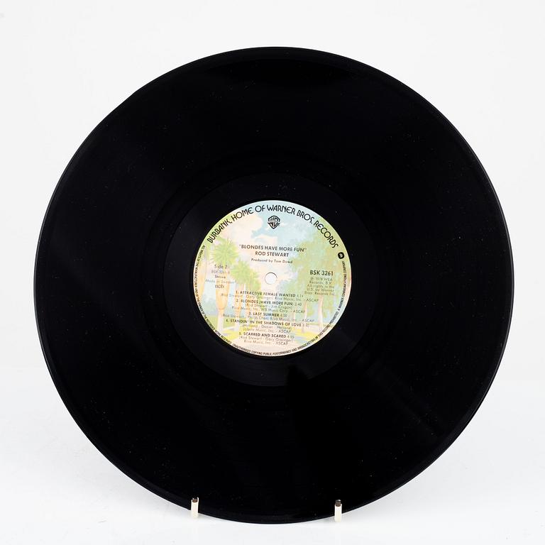 Rod Stewart, "Blondes Have More Fun", LP, signed, 1978.