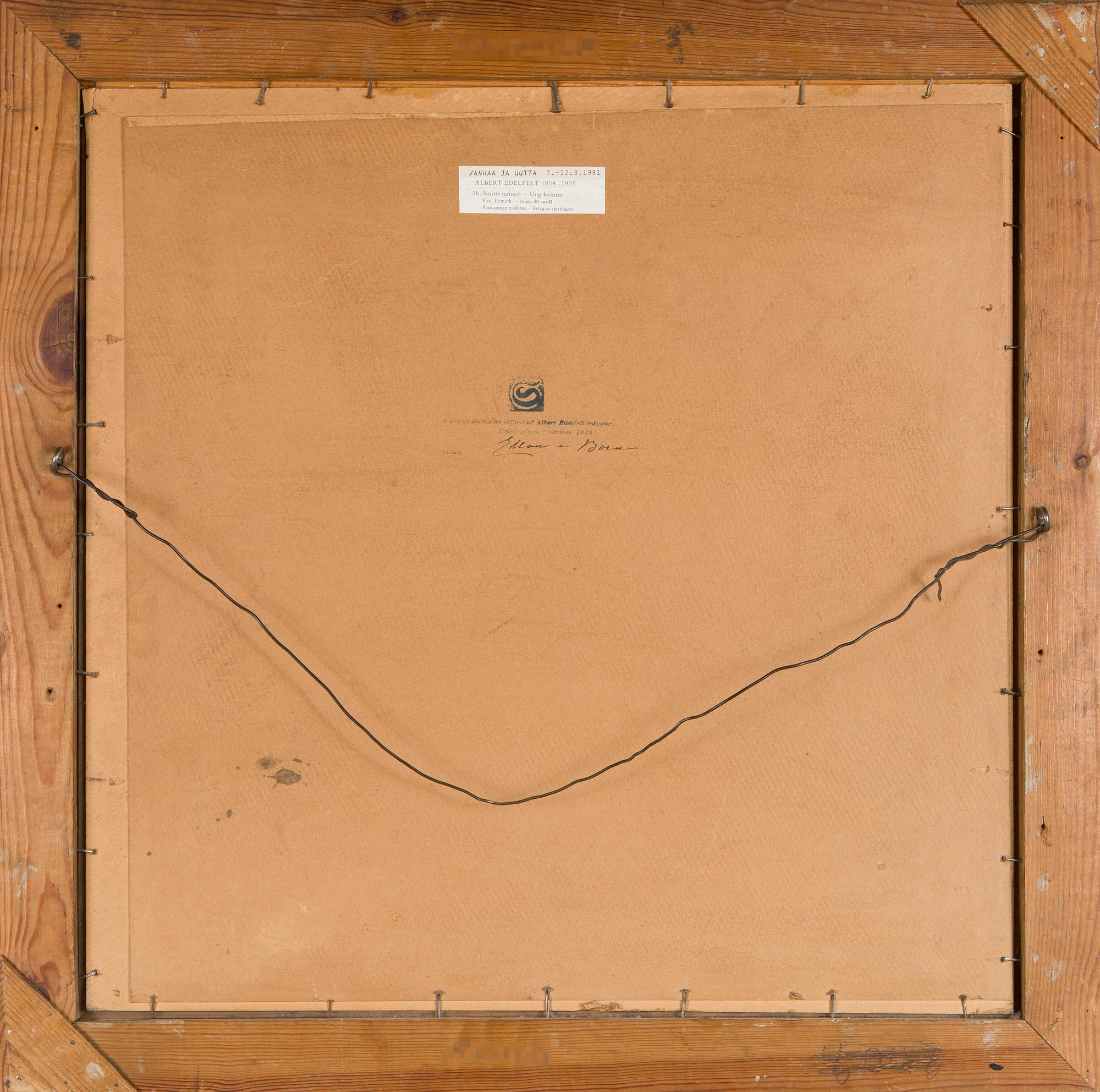 Albert Edelfelt, Nuori nainen.