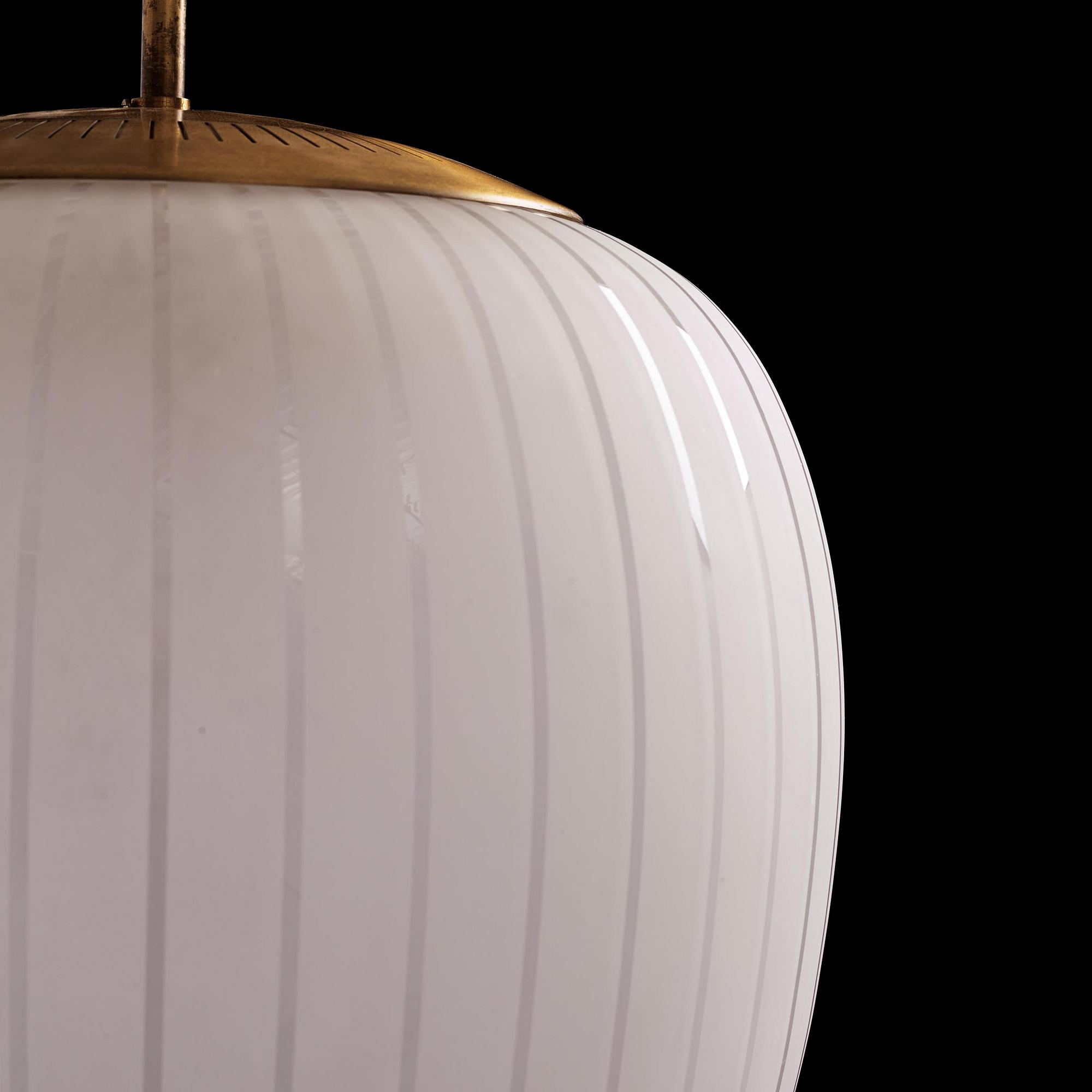 Asea, a pair of large ceiling lamps model "3020, Reaktor", 1940s-50s.