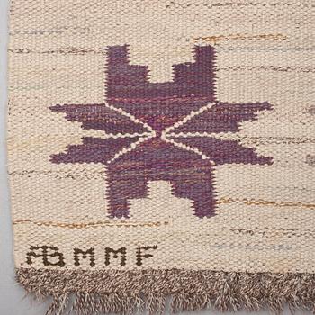CARPET. "Höstmattan". Flat weave. 242 x 183 cm. Signed AB MMF.