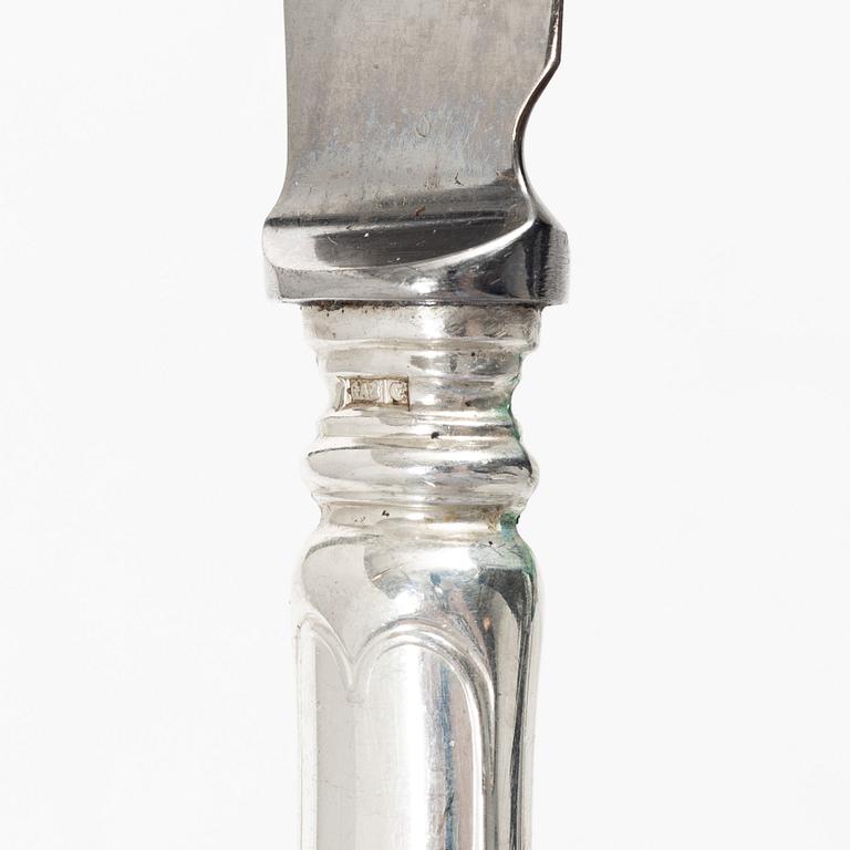 A Swedish silver cutlery set, 'Gammal Fransk', mark of GAB, Eskilstuna 1981-1982 (18 pieces).