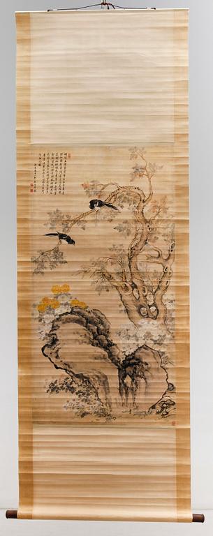 KAKEMONO, blandteknik, Kina, 1900-tal.