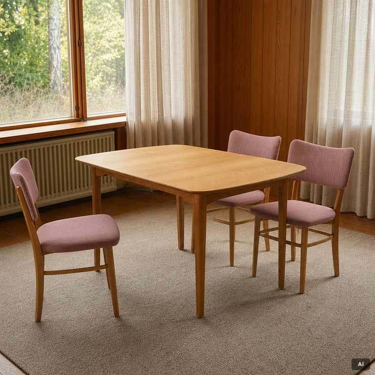 A dining group, 5 pieces, Nordiska Kompaniet, circa mid-20th century.
